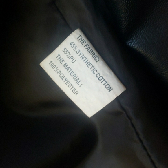 Faux Leather Pleather Motorcycle Jacket XXL - Picture 8 of 11